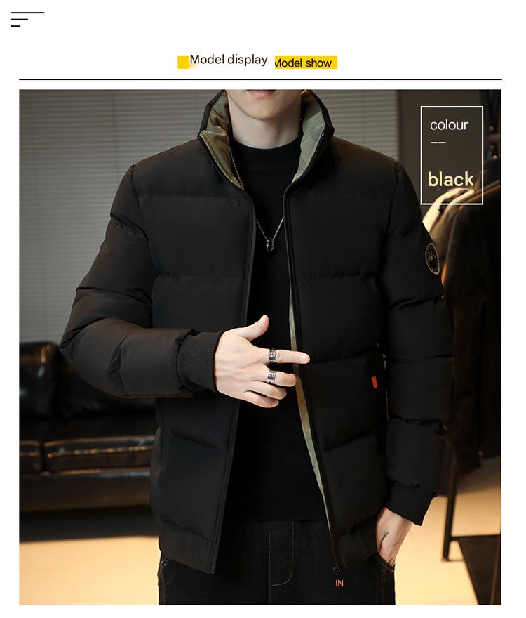 Herrenbekleidung Herren Stehkragen Pufferjacke - Winter Thermomantel mit modischer Steppung (Oversize Trendy Style)​​_voghion.com