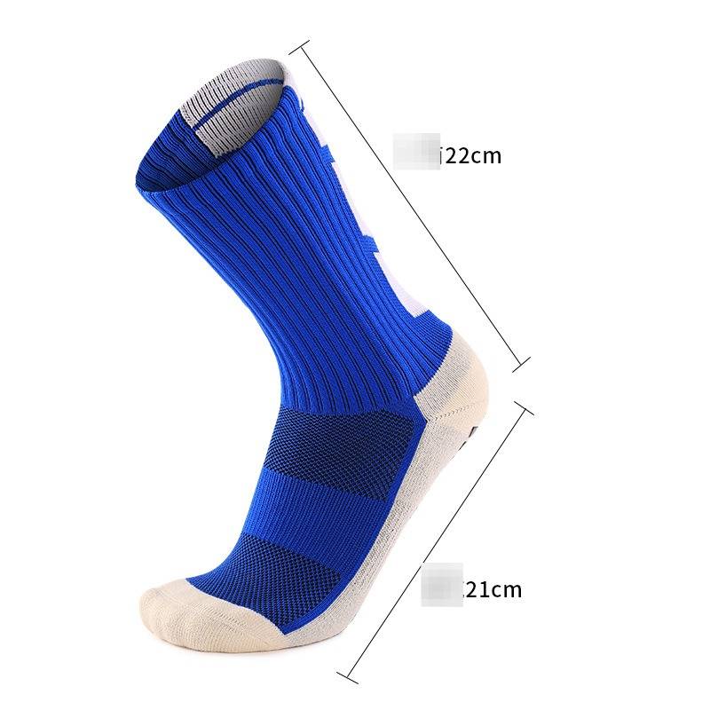 Fußballsocken Herren Mid Tube Sportsocken Laufsocken Rutschfeste Silikon Dicke Handtuchunterseite Verschleißfest Schweißabsorbierend_voghion.com