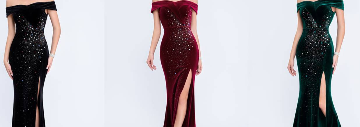 ​​Satin Off-Shoulder Mermaid Evening Gown – Elegant Slim-Fit Formal Dress For Galas & Bridesmaids​​_voghion.com