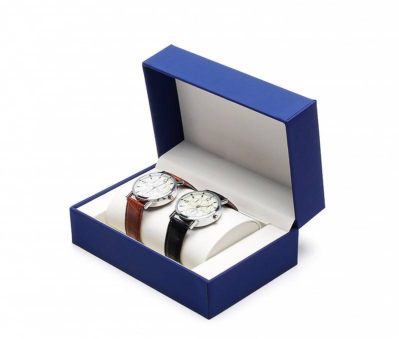 Elegantes Uhrenbox-Set aus PU-Leder mit Klappdeckel für Paare – Schmuck- und Uhrenaufbewahrungset mit weichem Futter, stilvolle Geschenkverpackung für Damen und Herren_voghion.com