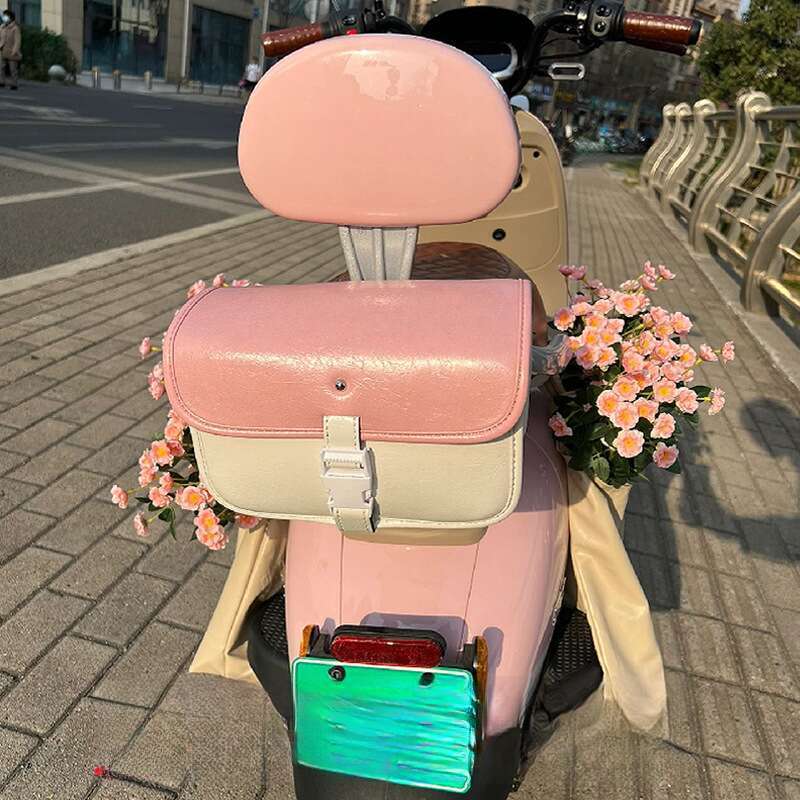 Borsa da trasporto anteriore per scooter elettrico, decorazione, accessori, borsa da appendere in pelle per moto, impermeabile, Yadi n. 9 Emma_voghion.com