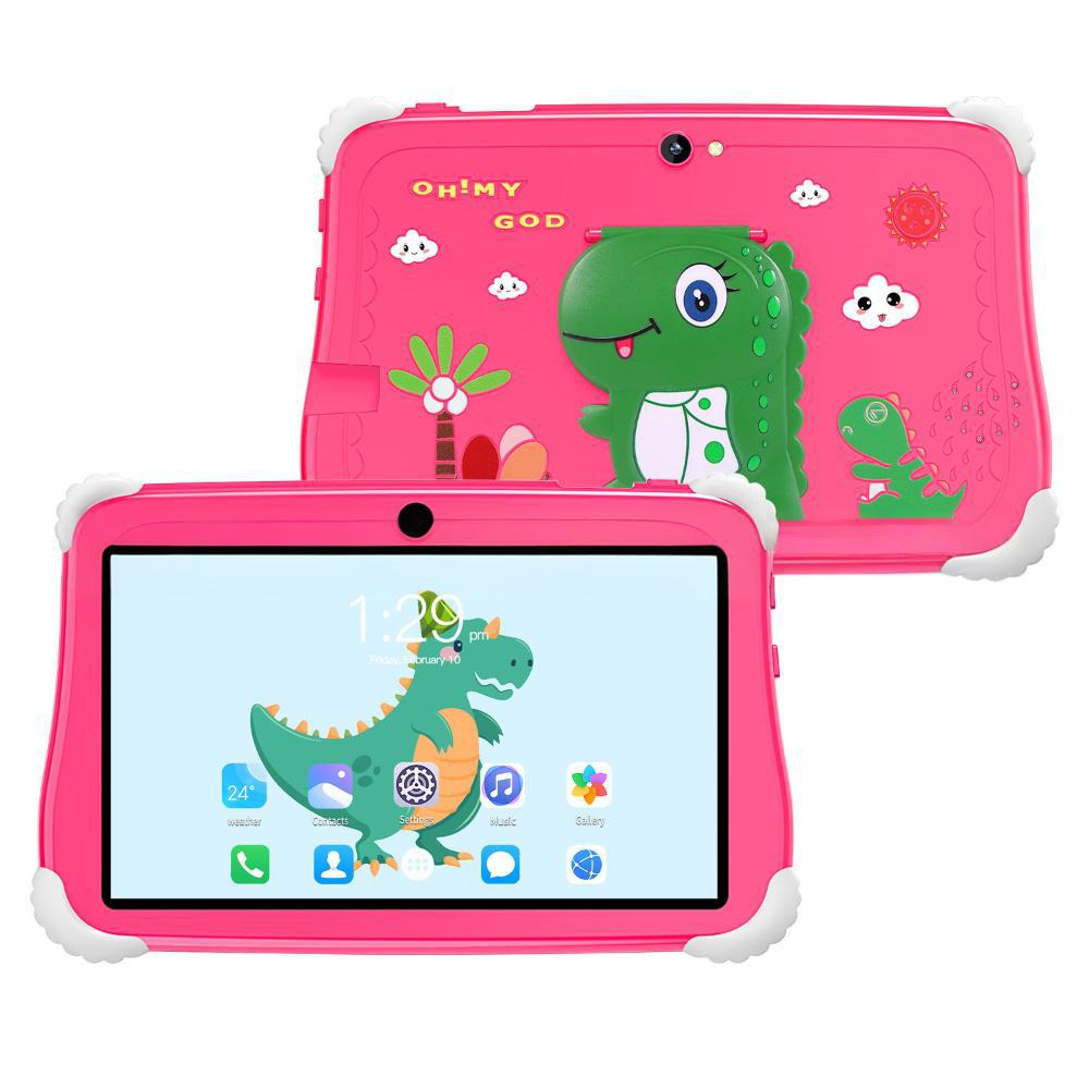 7.1 Inch Kids Tablet With Dinosaur Design - Android OS, 16GB Storage, Dual Camera, WiFi & 3G Support, GPS, Parental Controls - Purple/Blue/Red_voghion.com