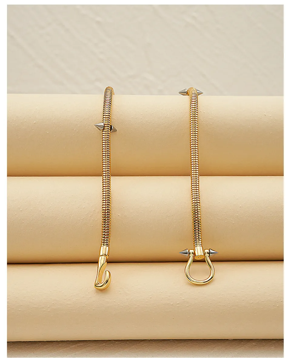Anhänger Halsketten Enfashion Pendent Spitzkegel Halskette für Frauen Goldfarbe Trendy Einfacher Modeschmuck Zierlicher Tropfen_voghion.com
