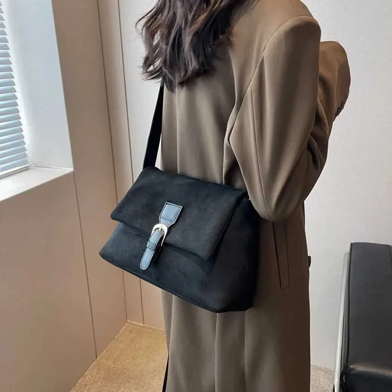 Damen Wildleder Umhängetasche Und Messenger Bag Schultertasche_voghion.com