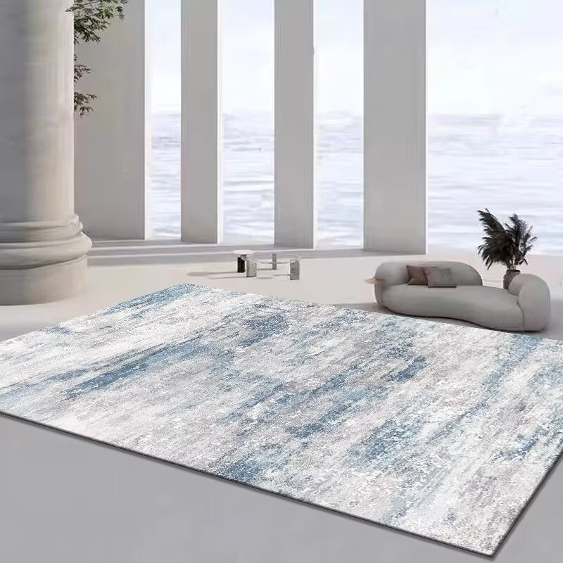 Abstract Striped Polyester Rug - Modern Minimalist Living Room Carpet, Non-Slip Washable Runner For Bedroom & Dining (Multiple Sizes & Colors)