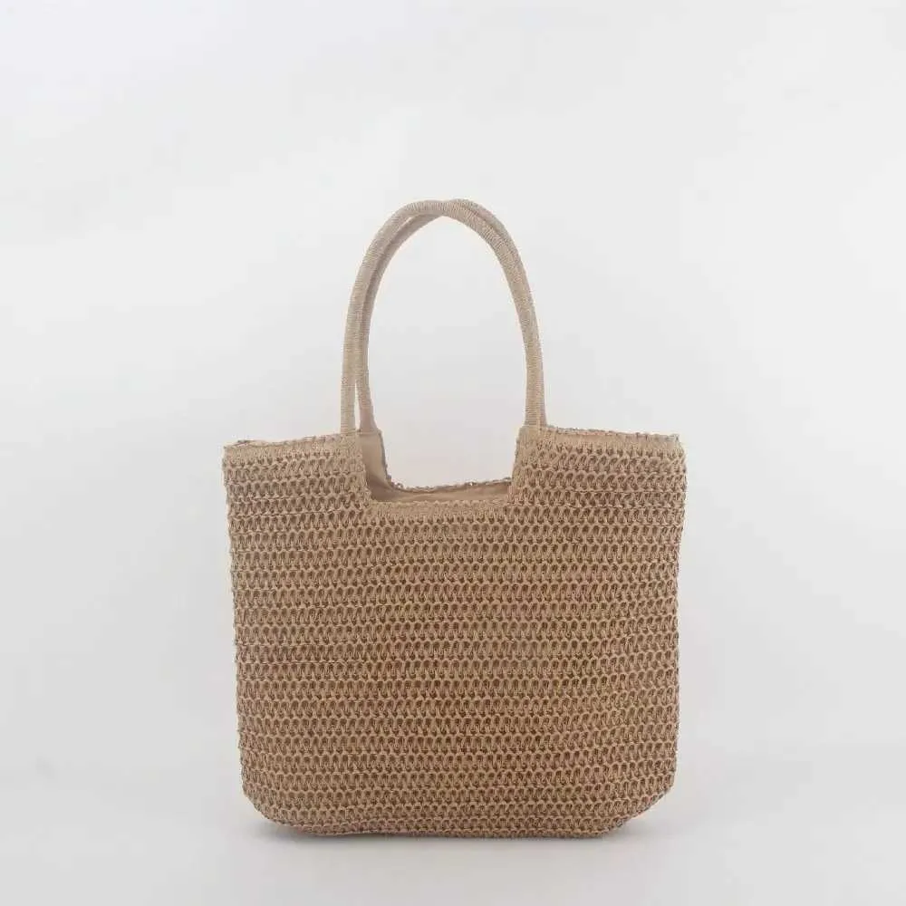Wenhaitan Vintage handgefertigt gewebt Str Einkaufstasche Bohen Damen Sommer Reise Schulter Casual Handtasche Y241026_voghion.com