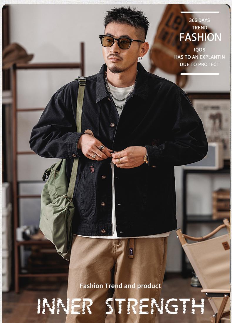 Sportswear Men's Spring Heavy Retro Hunting Jacket Three-piece Set Of Leisure Tooling Set_voghion.com