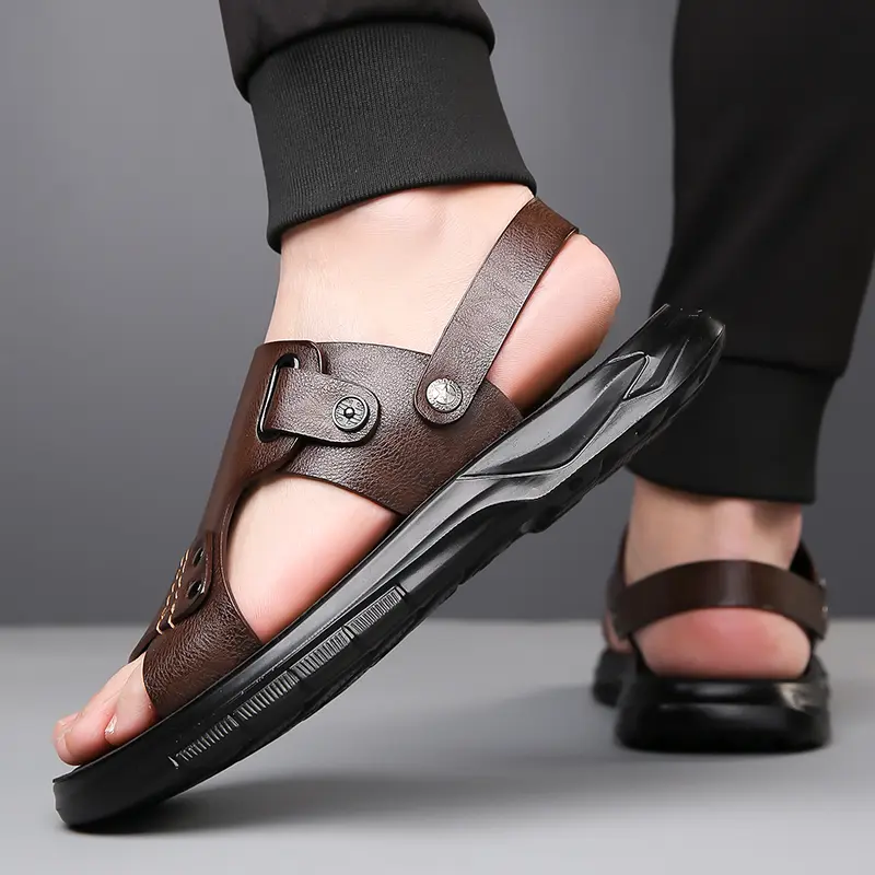 Herrensandalen Sommer Freizeit Strandhausschuhe Bequem Stilvoll_voghion.com