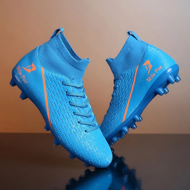 Fußballstollen Outdoor Herren Fußball Anti-Rutsch-Verschleißfeste Trainingsschuhe Lange Spikes Knöchelspiel-Turnschuhe Futsal_voghion.com