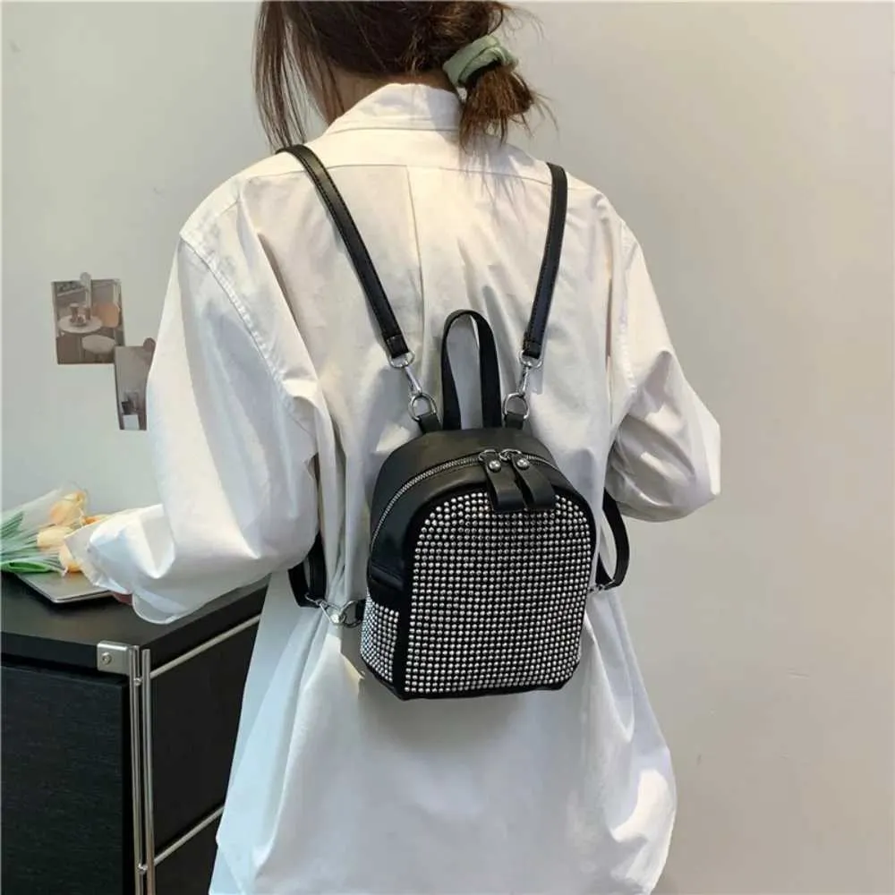 Zaino da donna in PU, piccolo, per ragazze adolescenti, alla moda, per il tempo libero, con cerniera, borsa a tracolla, zaino ad alta capacità, per donne, mini scuola_voghion.com
