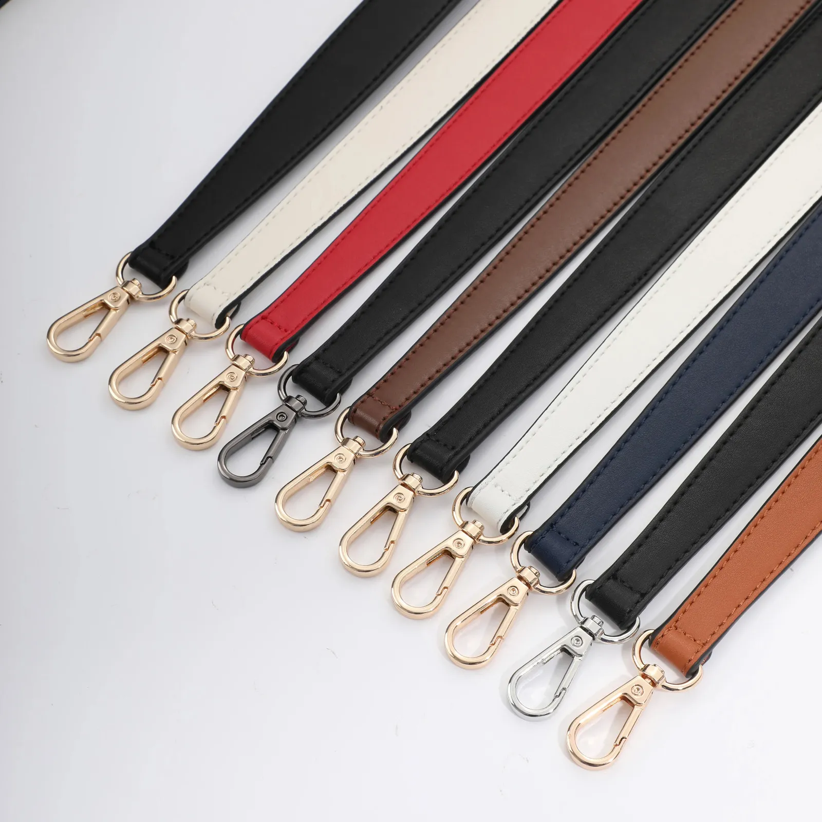 100% Genuine Leather Handbags Handles For Handbag Short Purse Strap Golden Buckle Replacement Bag Belt Band 240729_voghion.com