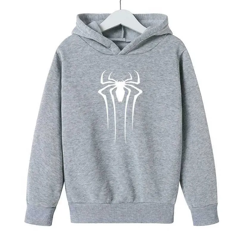 Designer de marca de luxo Hoodies Moletons Moletons Moletom com capuz Moda Meninos e Meninas Aranha Estampa Solta Infantil Fleece Moletom Pullover_voghion.com