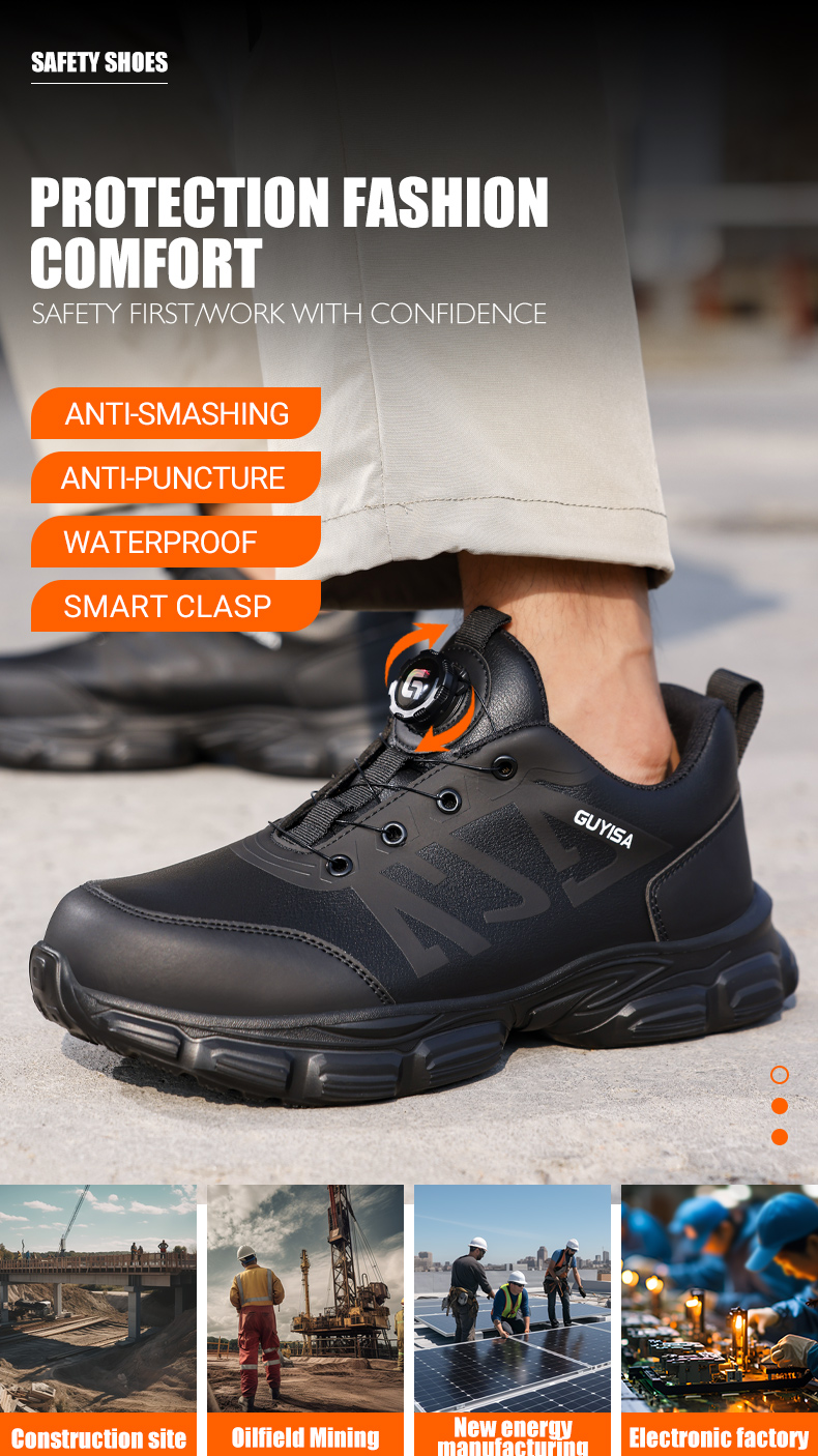 Zapatos de seguridad GUYISA, botas con punta de acero, resistentes al desgaste, transpirables, antigolpes y antiperforación, CN 37-45 3117N_voghion.com