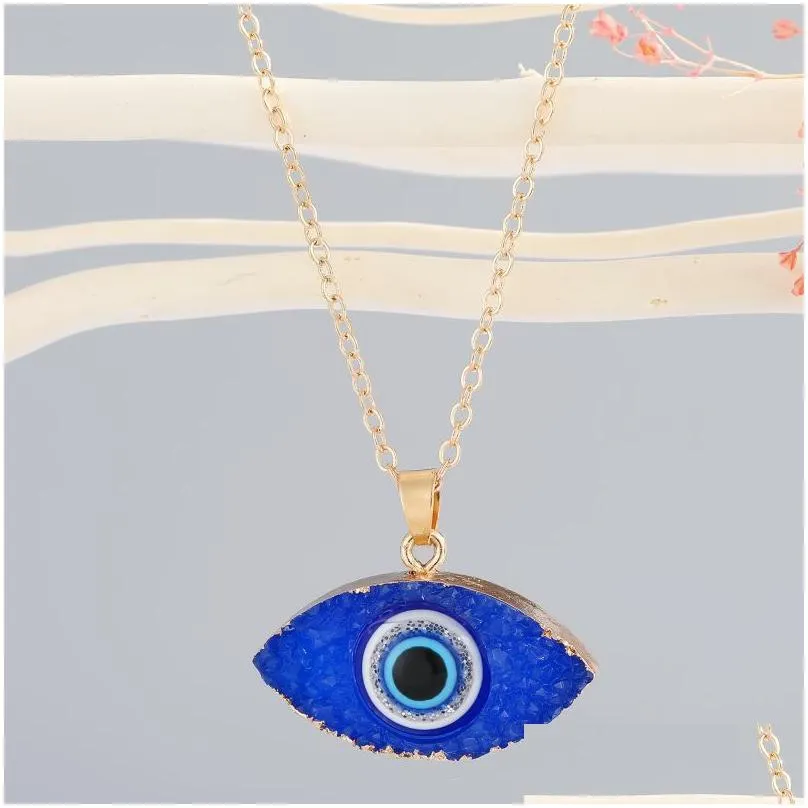 Evil Eye Necklace Turkish Blue Eyes Pendant Necklaces For Women Men Protection Lucky Drop Delivery Jewelry N Dhvxh_voghion.com