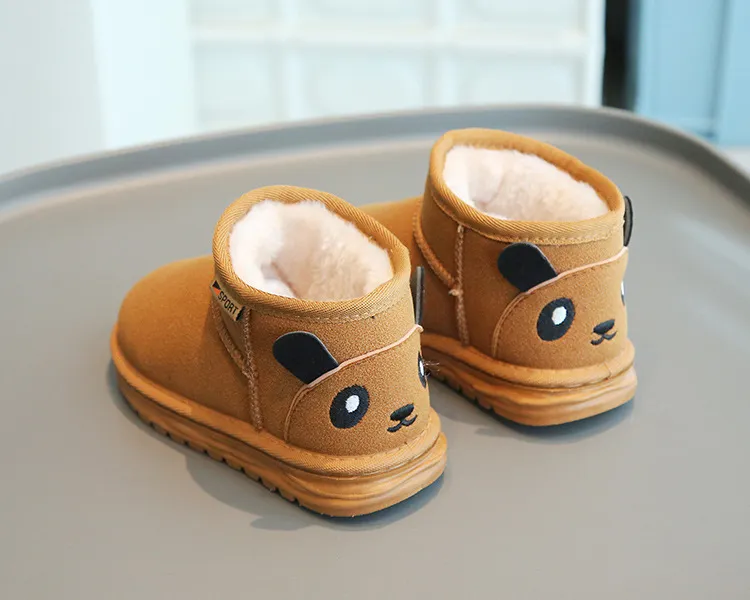 Fashion Children Casual Girls Boys Snow Warm Kids Boots Boy Winter Cashmere Cotton Shoes Sneakers_voghion.com