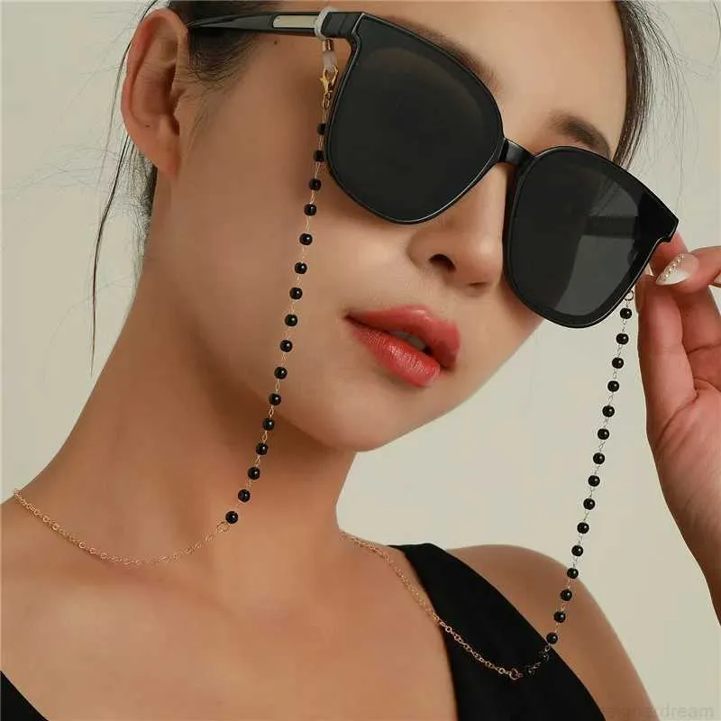 Designer Sunglasses Masking For Women Acrylic Pearl Crystal Eyeglasses Chains Lanyard Glass New Fashion Jewelry_voghion.com