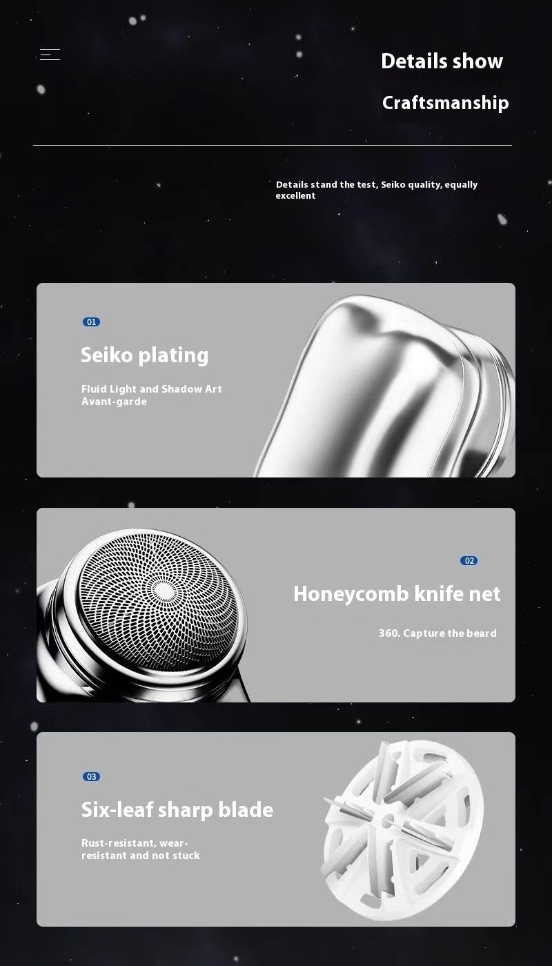 New electric shaver for travel, portable, high-power, powerful men's shaver, mini home use_voghion.com