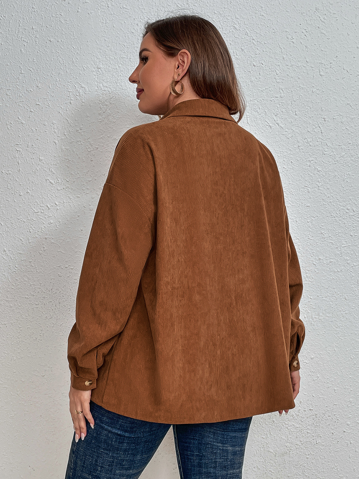Women's large size women's clothing long-sleeved shirt for women_voghion.com