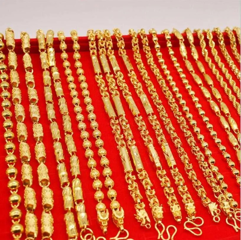 Männlicher Anhänger, klassischer massiver Gold gefüllter Männer-Anhänger aus Gelbgold für Männer, Partyschmuck, L2404_voghion.com