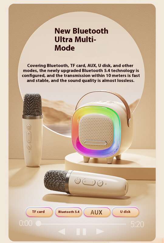 【 33000 de unități vândute în 30 de zile 】 2025 Dispozitiv karaoke nou, difuzor Bluetooth, microfon, audio, wireless all-in-one_voghion.com