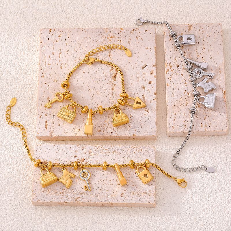 Bracciale con ciondolo Tag Dia multi-elemento in stile retrò alla moda_voghion.com
