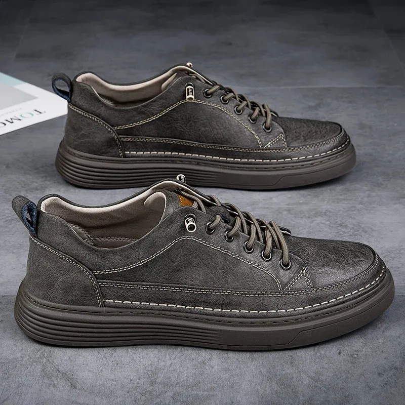 Abnkarwin Homens Couro Casual Sapatos Baixos Clássico Moda Primavera Verão Outono Inverno Tamanho Grande 47 240702_voghion.com