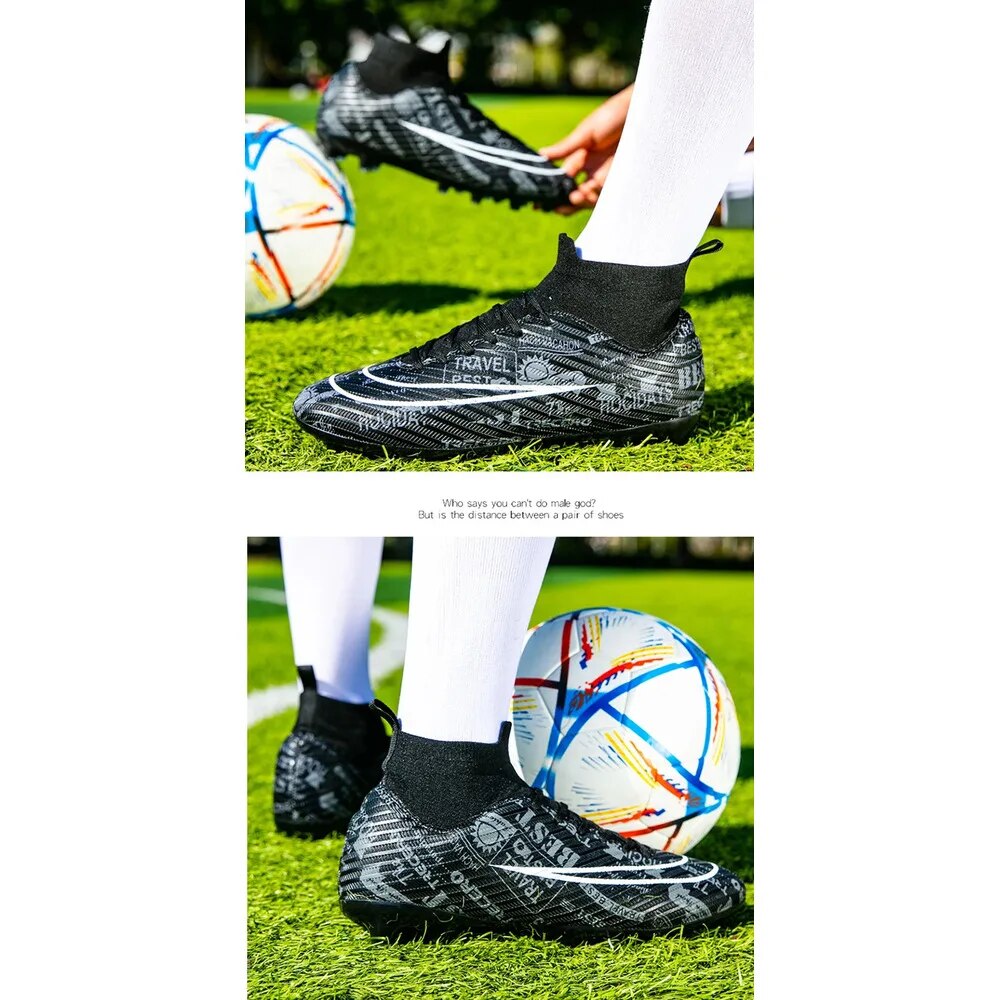 Men Soccer Shoes Outdoor Non-Slip AG/TF Football Boots Male Teenagers Adult Cleats Boys Breathable Comfortable Match_voghion.com
