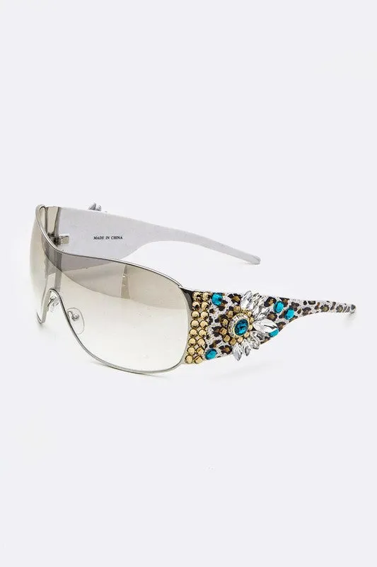 Austrian Crystal Ornate Shield Sunglasses_voghion.com