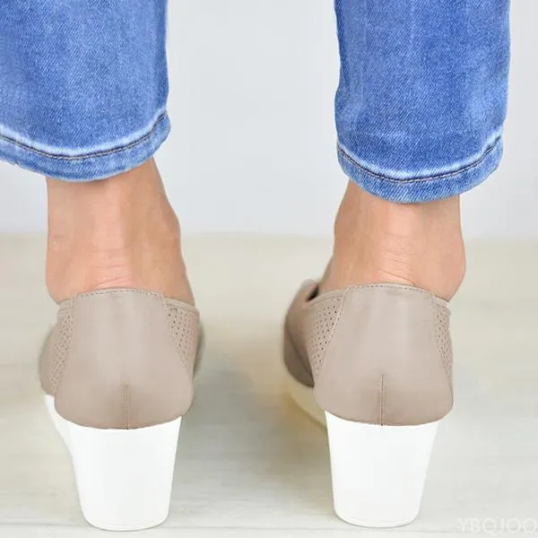 2022 New Wedges Women Sneakers Light Breathable Ladies Slip-On Solid Color Female Sport Casual Shoes atillas Mujer_voghion.com