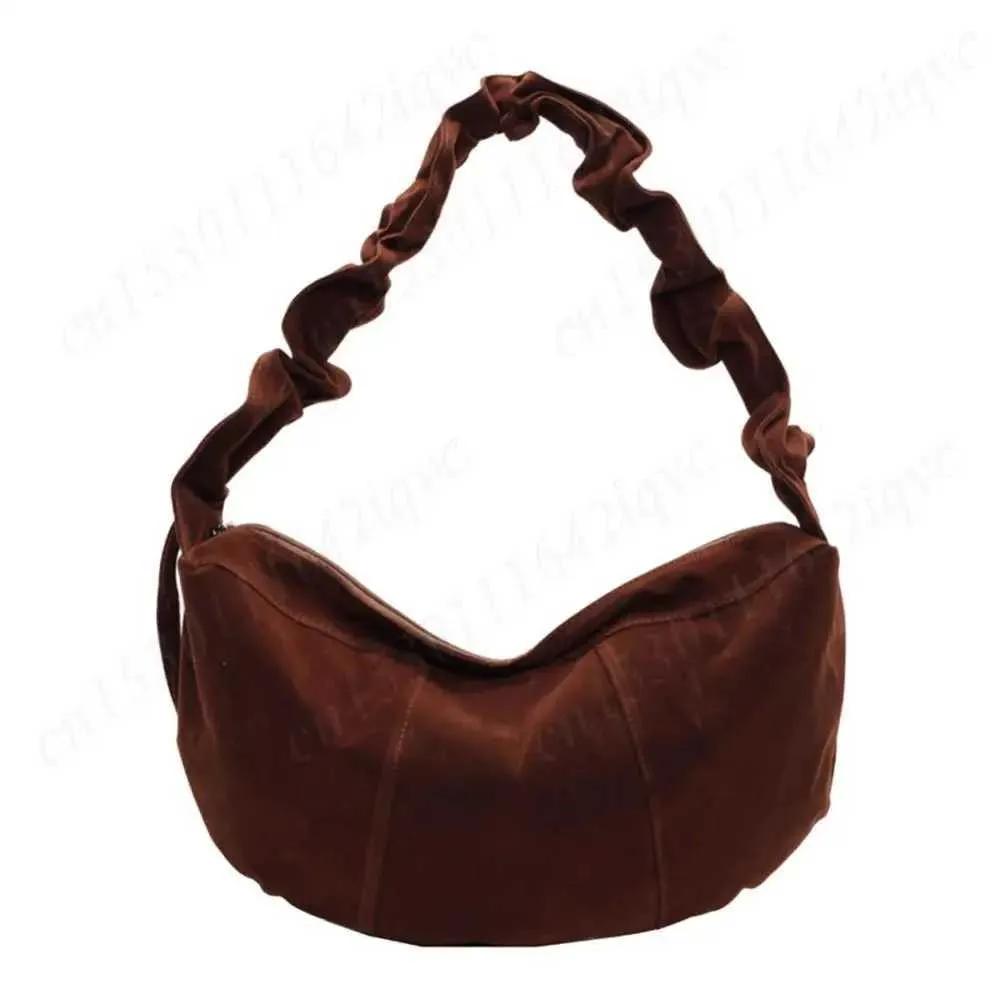 Borsa a mano piccola Hobo Tote multitasche in pelle scamosciata da donna con tracolla regolabile, borsa a mezzaluna, mini pochette a tracolla_voghion.com