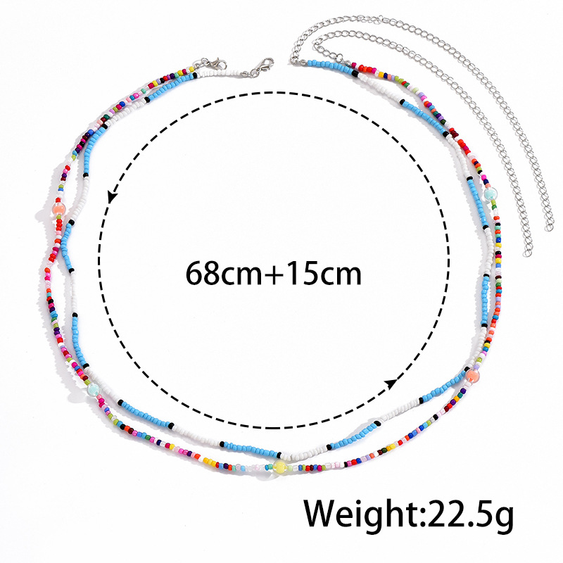 Jewelry Bohemian shell tassel waist ethnic style rice bead beaded adjustable body chain_voghion.com