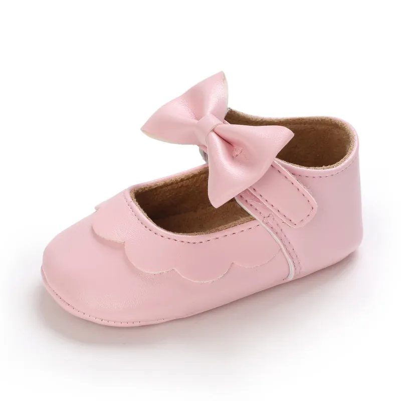 Scarpe per neonati con fiocco e suola morbida, per culla, per bambine, principesse, Littlesprouts_voghion.com