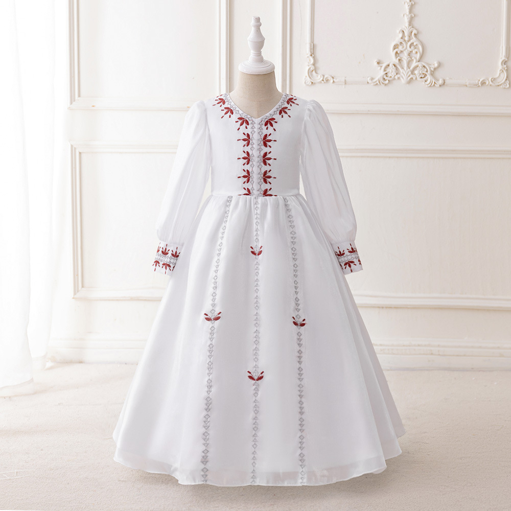Rochie lungă pentru mame și copii, rochie musulmană casual, cu decolteu în V, halat larg pentru femei_voghion.com