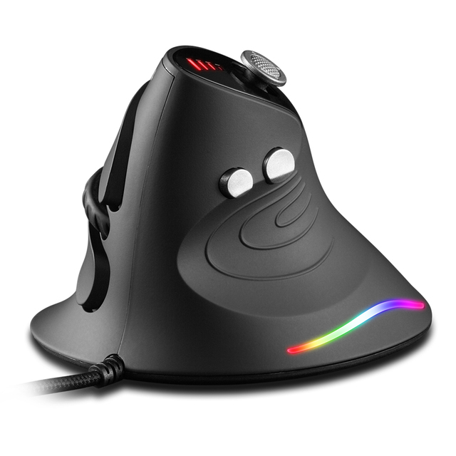 C-10 Kablet Optisk Vertikal Mus Programmerbar Gamingmus RGB Ergonomisk Mus 10000 DPI Mus til PC Laptop Kontor_voghion.com