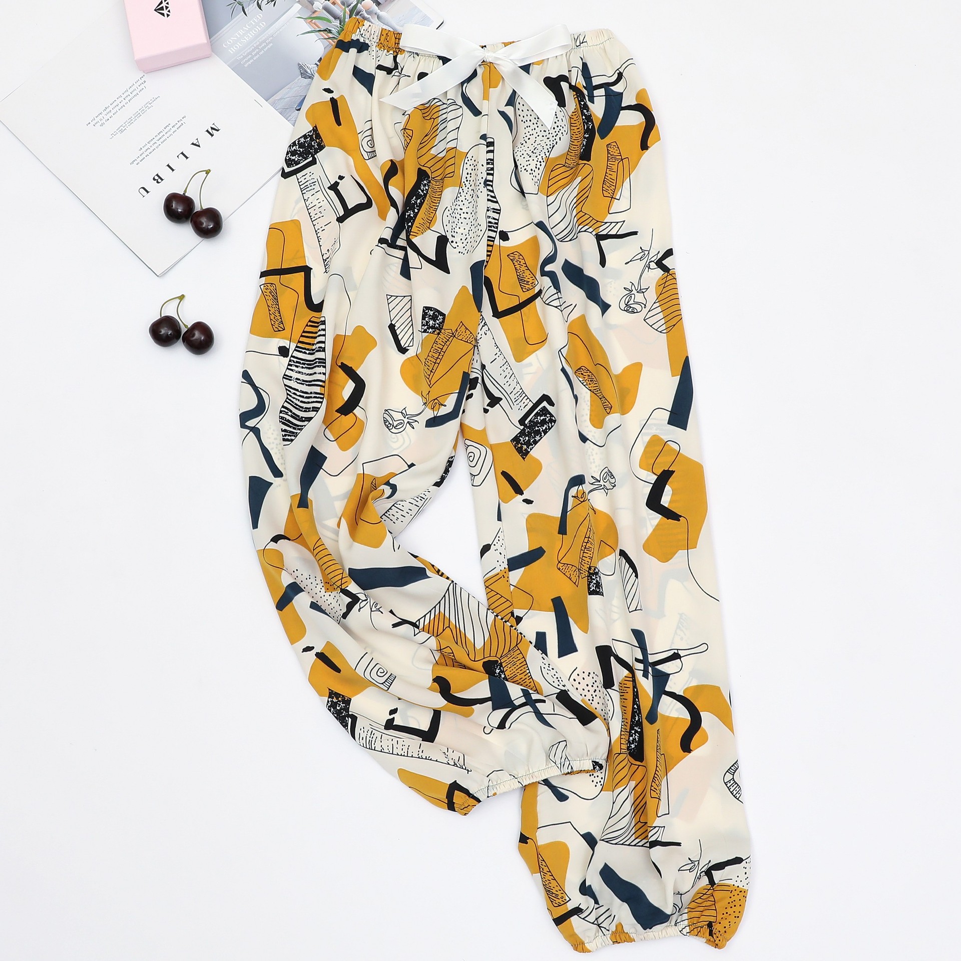 Women's Sleepwears  Thin breathable bloomers plus size loose casual ankle pants_voghion.com