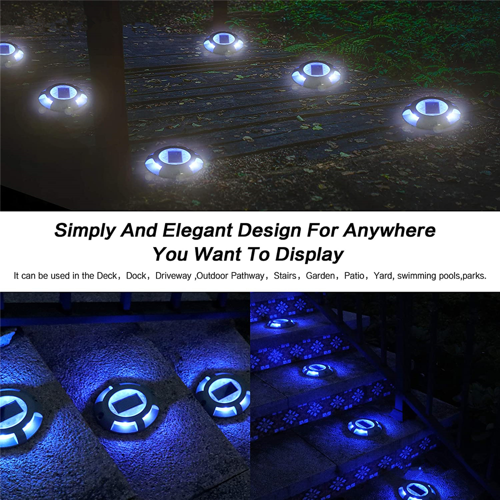 Lumini solare LED pentru grădină, scări, punte, impermeabile, lampă îngropată, alee, cale, curte, doc, marcaje rutiere, solare, știft_voghion.com