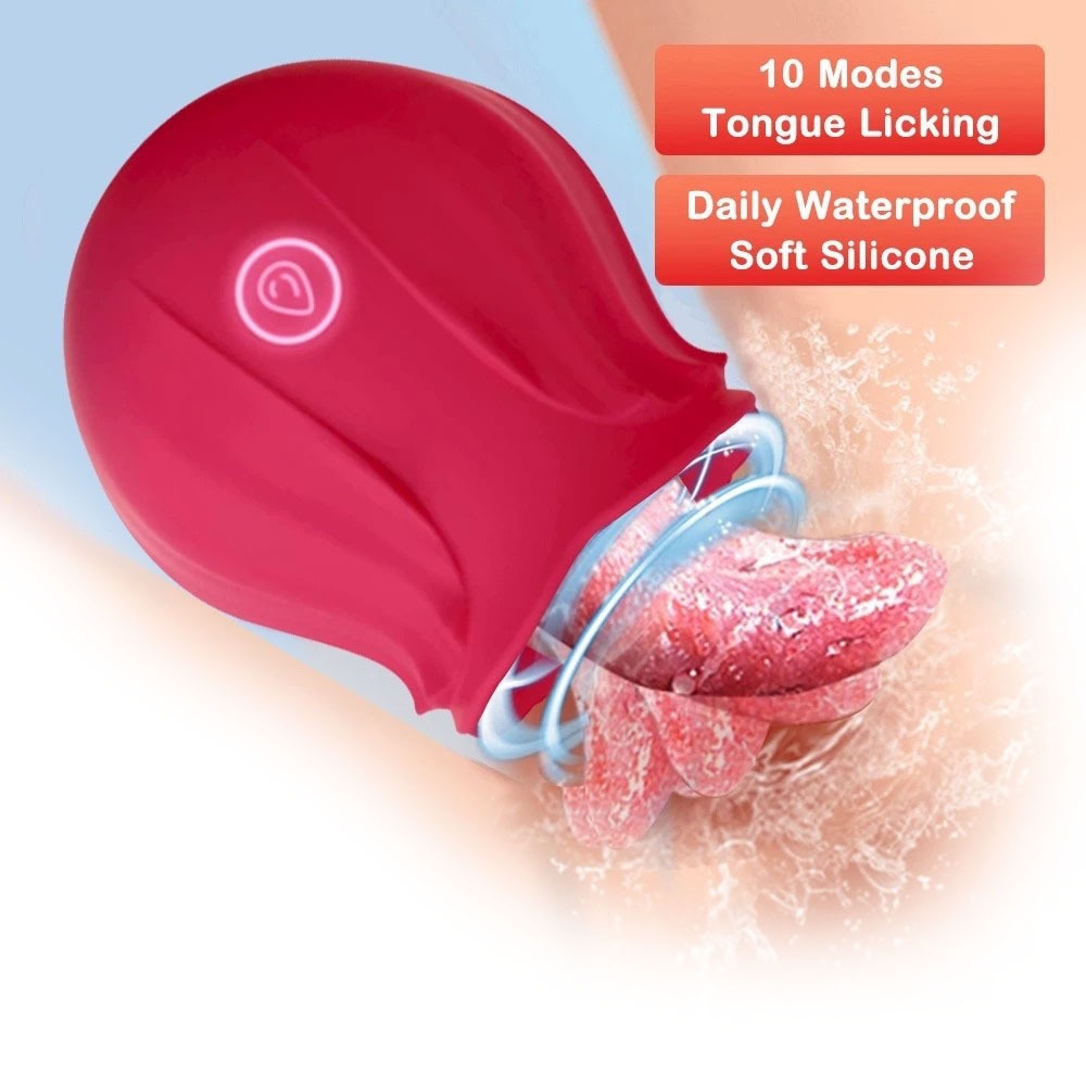 Otário Vibratore Rosa con Suzione, Giocattolo per Lingua, Stimolatore Capezzolo 3D Femminile, Massaggiatore Anale Wireless, Giocattoli Sessuali d'Amore_voghion.com