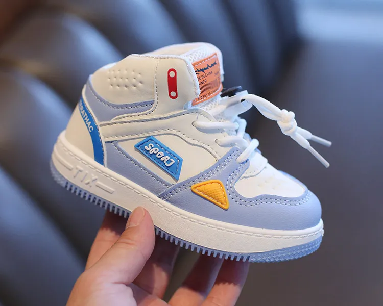 Chaussures de sport montantes pour enfants, baskets de basket-ball Littlesprouts pour garçons et filles, baskets d'école pour tout-petits, tailles 1 à 18_voghion.com