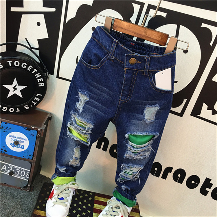 Mother&Kids Boys' jeans ripped kids' pants_voghion.com
