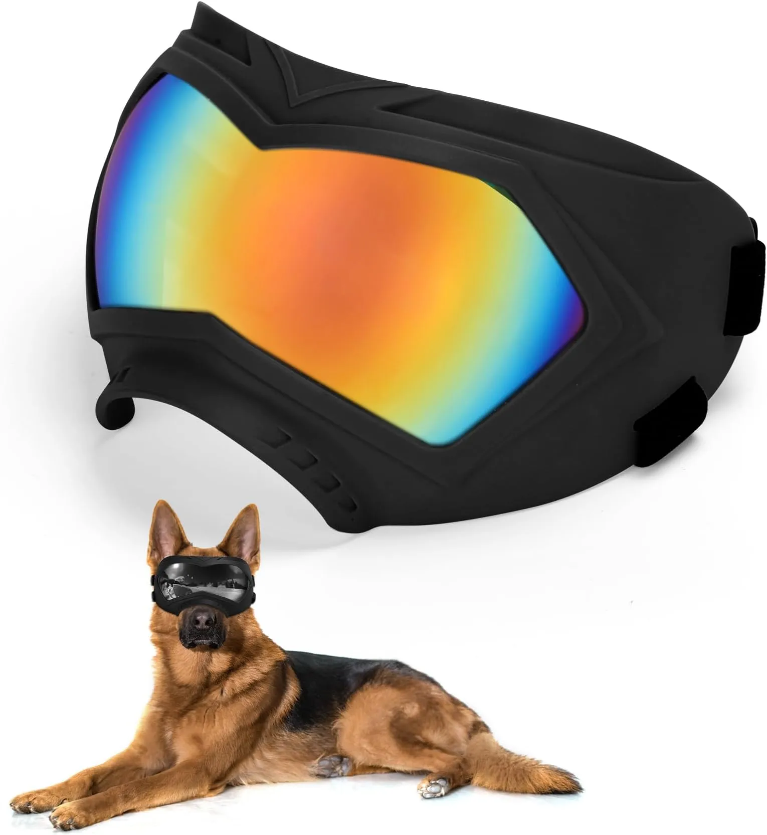 Sunglasses Goggles Pet Eyewear With Adjustable Strap, For Medium Large Dog Swimming Skating Glasses Windproof Dustproof_voghion.com