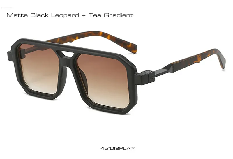 Sunglasses Square Gradient Uv400 Women And Men Retro Polygon Shades_voghion.com