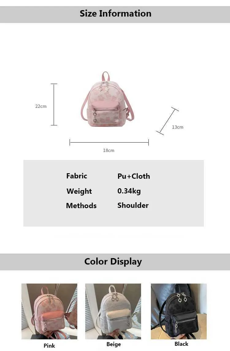 Kleiner Damen Blumen Mini Rucksack Für Freizeit Und Alltag_voghion.com