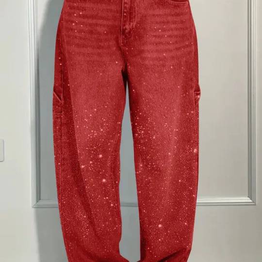 ​​Women’s High-Waisted Rhinestone Jeans – Stretch Denim Pants With Star Embellishments (S-3XL, Blue/Black/Red/Pink/Sky Blue/Gray)​​_mkmklike.com