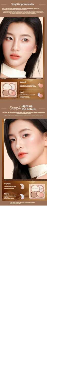 Palette completa di trucco viso e carnagione Milk Coffee, fondotinta e fard per il contouring,_voghion.com