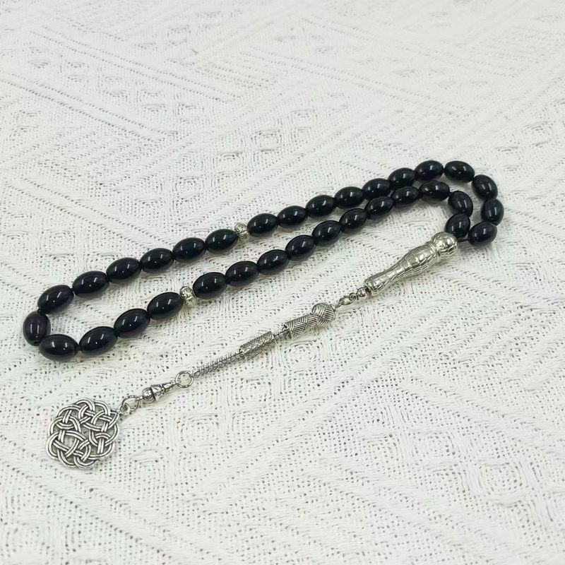 Braccialetto rosario unisex con 33 perle di riso e 8 cristalli_voghion.com