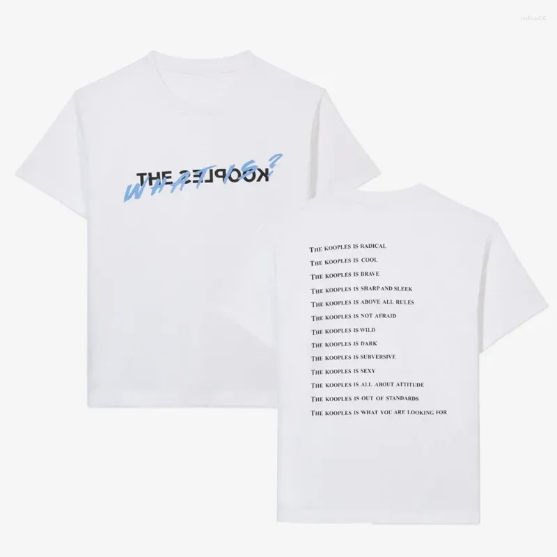 Men's T Shirts 2025 Graphic Printing Kooples Women T-shirt Year Gift Top Clothing Brands Print Shirt Tops Tees_voghion.com