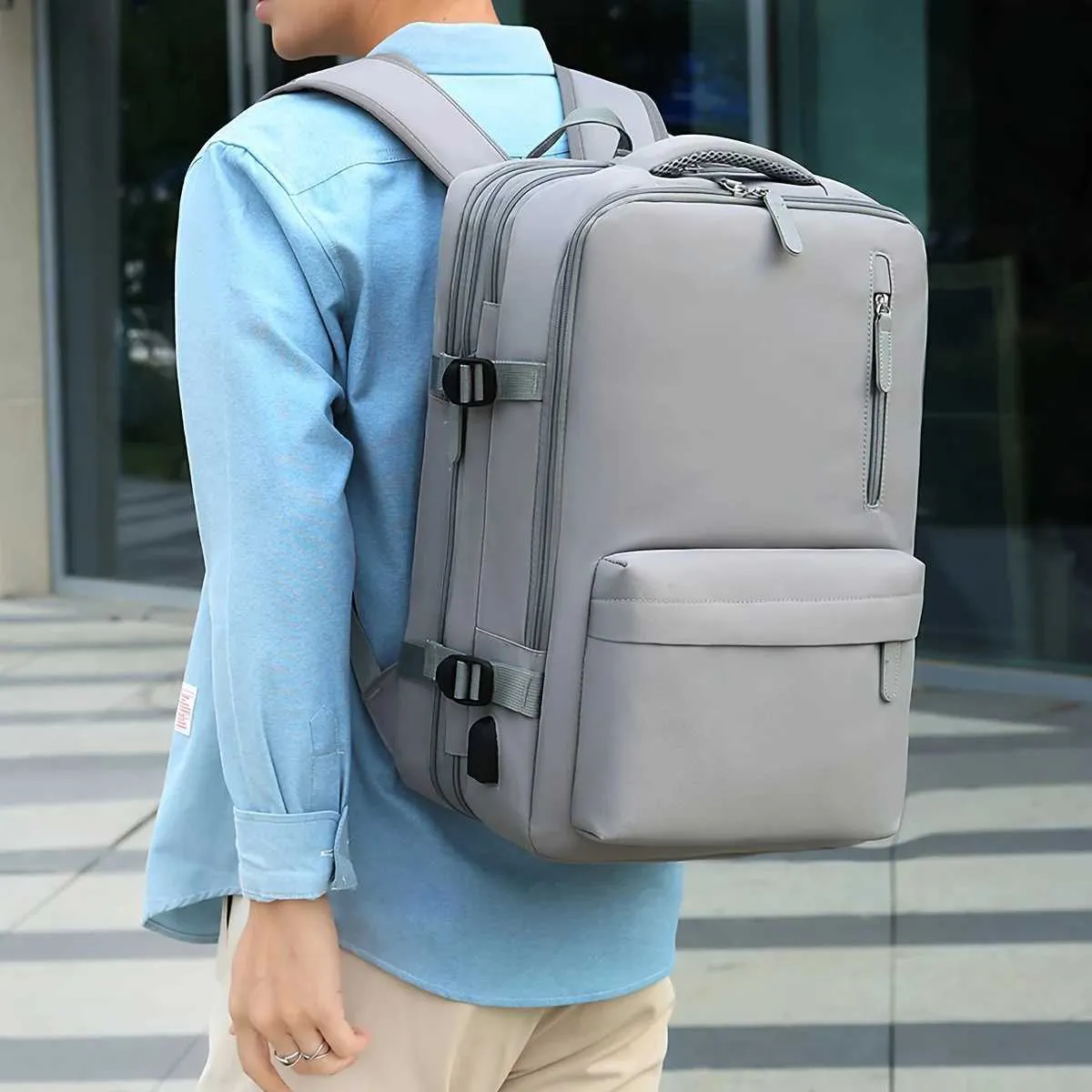 Sac à dos extensible de grande capacité pour homme, sacoche pour voyage d'affaires, école, collège, ordinateur portable, ba241031_voghion.com
