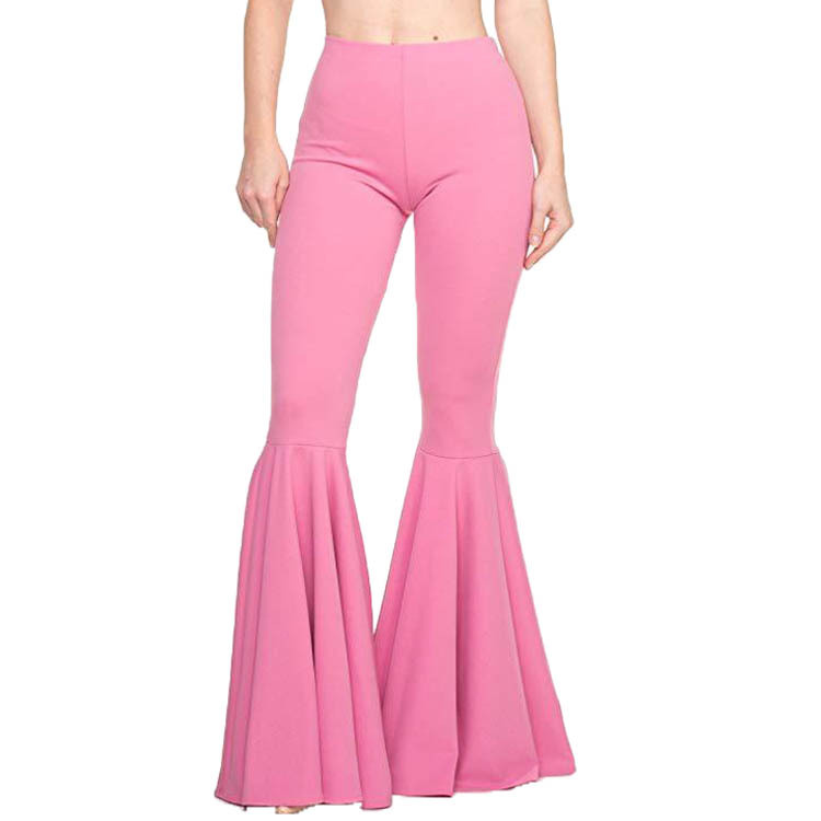 Kadın Deniz Kızı Büyük Yüksek Bel Slim Fit Elastik Günlük Pantolon_voghion.com