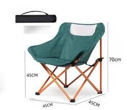 Portable Folding Camping Chair With Carry Bag - Lightweight Moon Chair For Outdoor Picnic, Travel, Beach & Hiking - Ergonomic Design_desvips.com