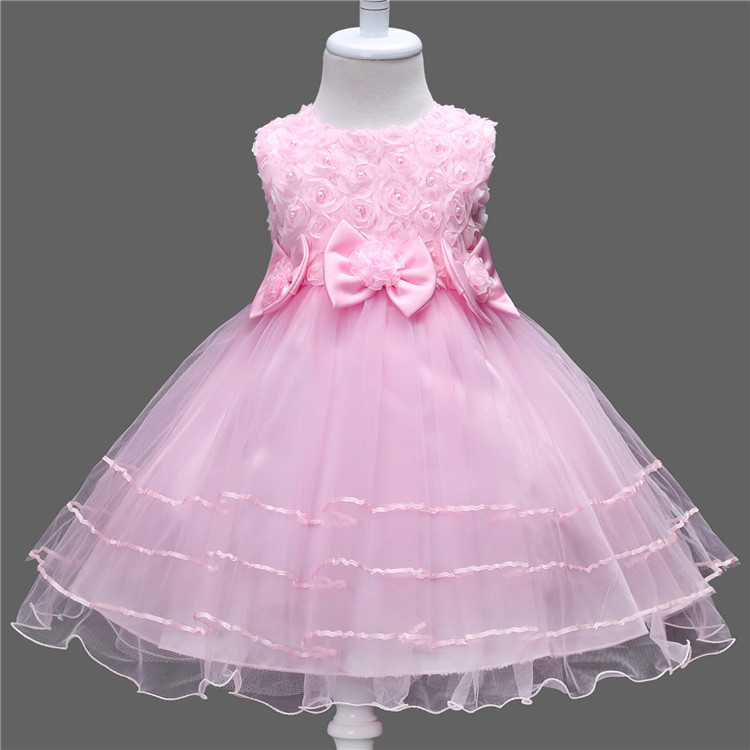 Mother&Kids Children's dress Summer temperament girl wedding flower girl dress Princess dress children's dress_voghion.com